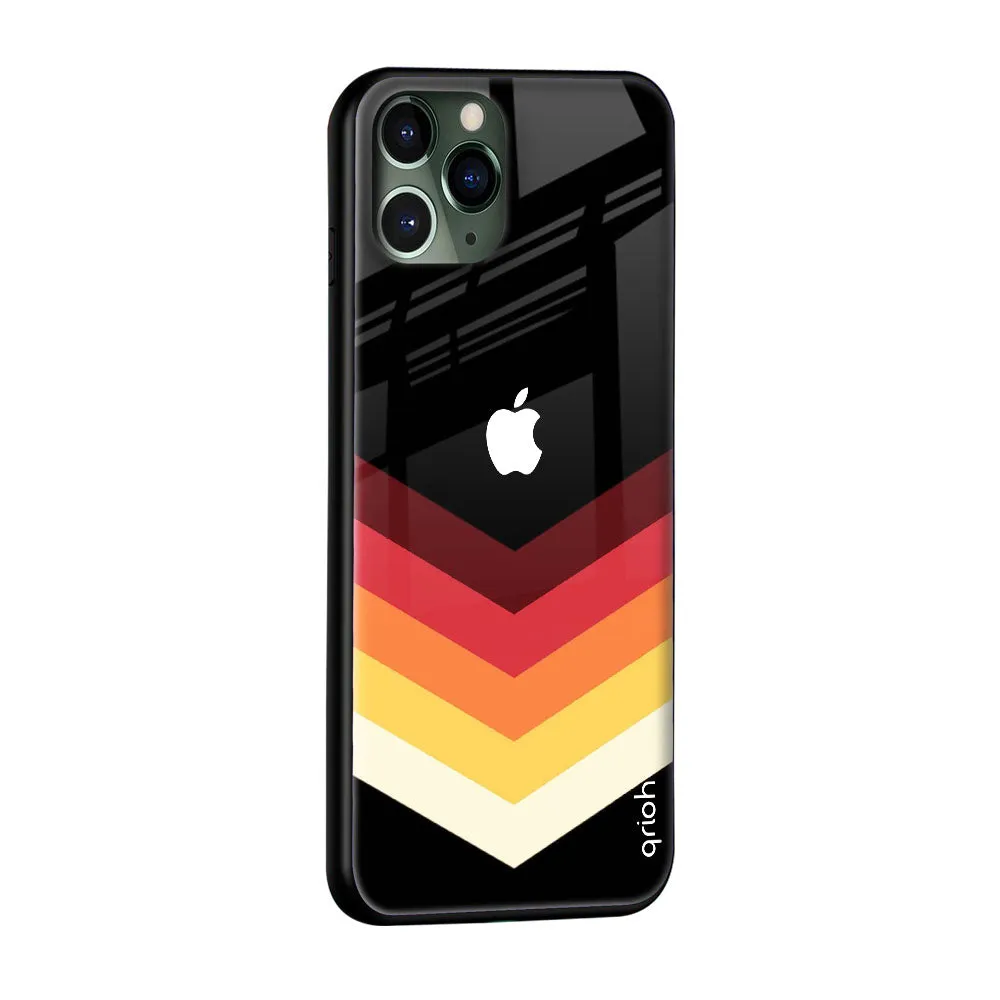 Abstract Arrow Pattern Glass Case For iPhone X