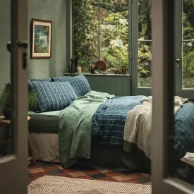 Canopy Heathcliff Check Brushed Cotton Duvet Cover