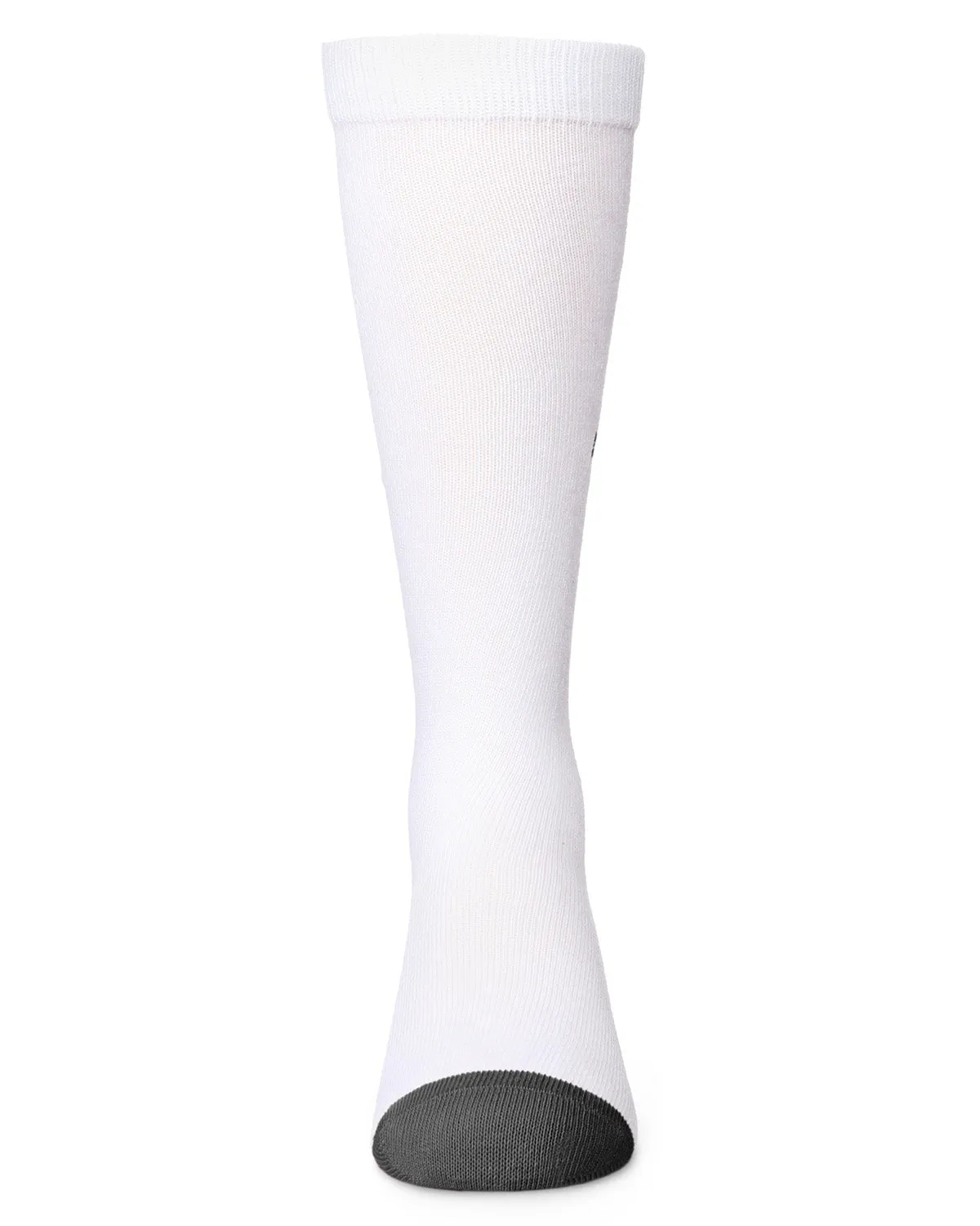 Girls' Air Brush Winking Smiley Cotton Blend Knee High Sock