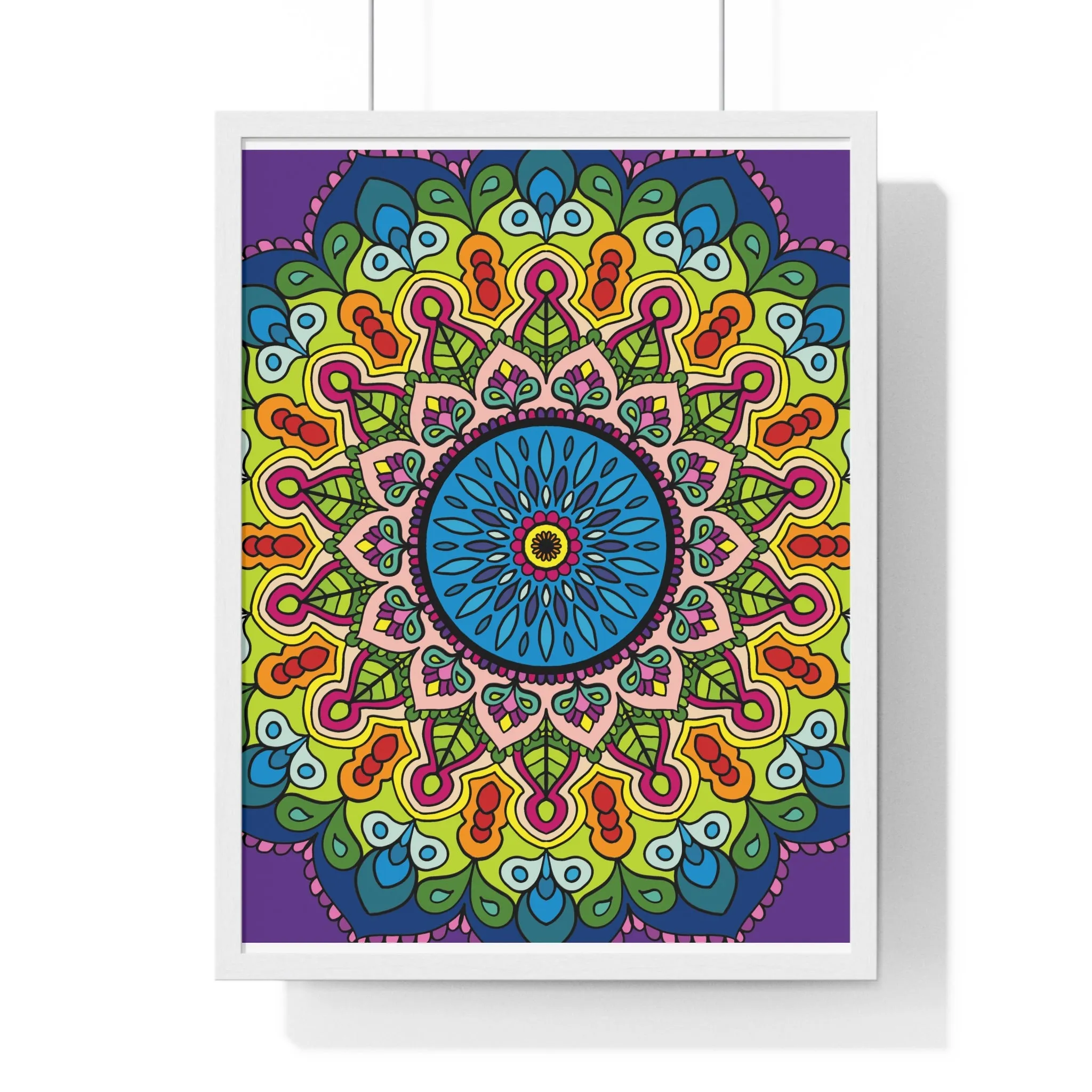 Handmade Mandala Art Vertical Framed Poster