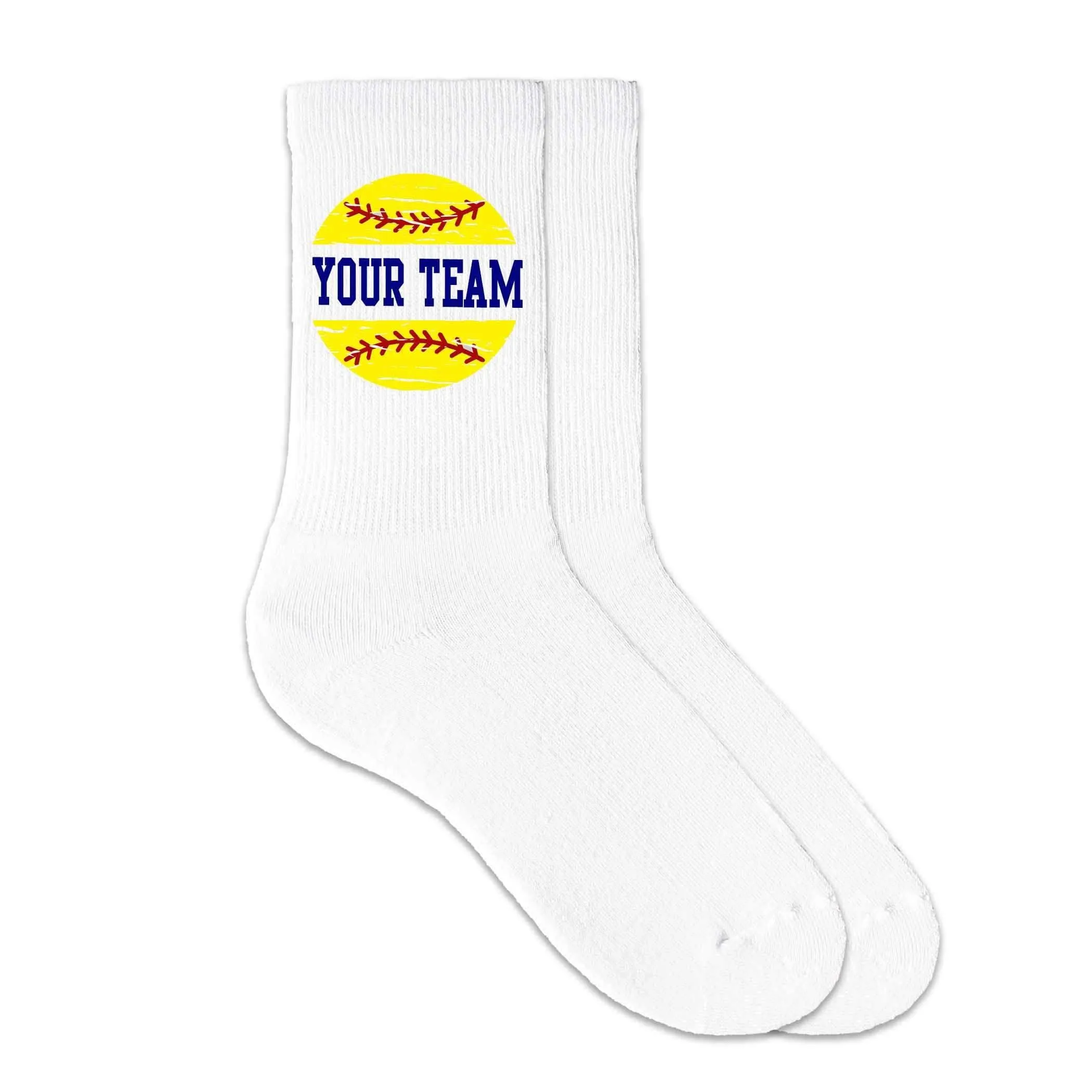 Personalized Softball Socks with Team/Player Name