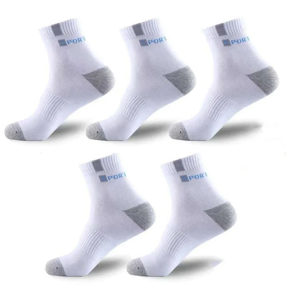 Sohiwoo 5/10Pairs Designer Men Sports Socks High Quality Bamboo Fiber Summer Autumn Male Socks Breathable Cotton Deodorant Ankle Sock