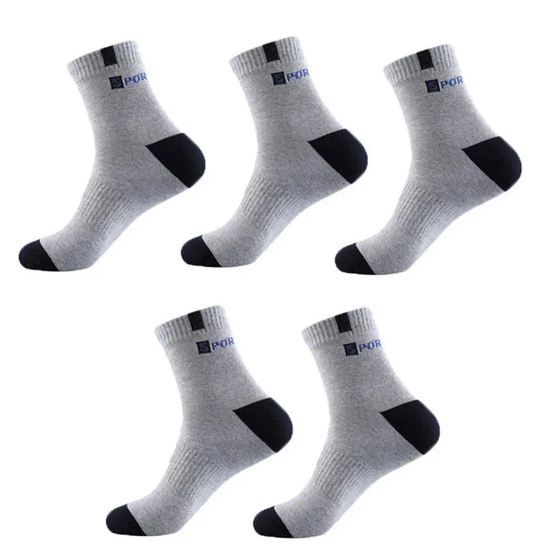 Sohiwoo 5/10Pairs Designer Men Sports Socks High Quality Bamboo Fiber Summer Autumn Male Socks Breathable Cotton Deodorant Ankle Sock
