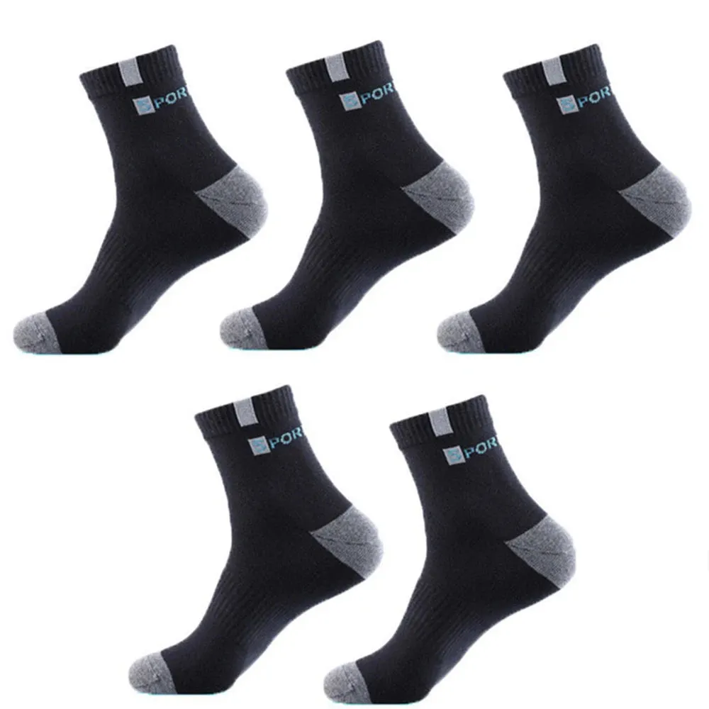 Sohiwoo 5/10Pairs Designer Men Sports Socks High Quality Bamboo Fiber Summer Autumn Male Socks Breathable Cotton Deodorant Ankle Sock